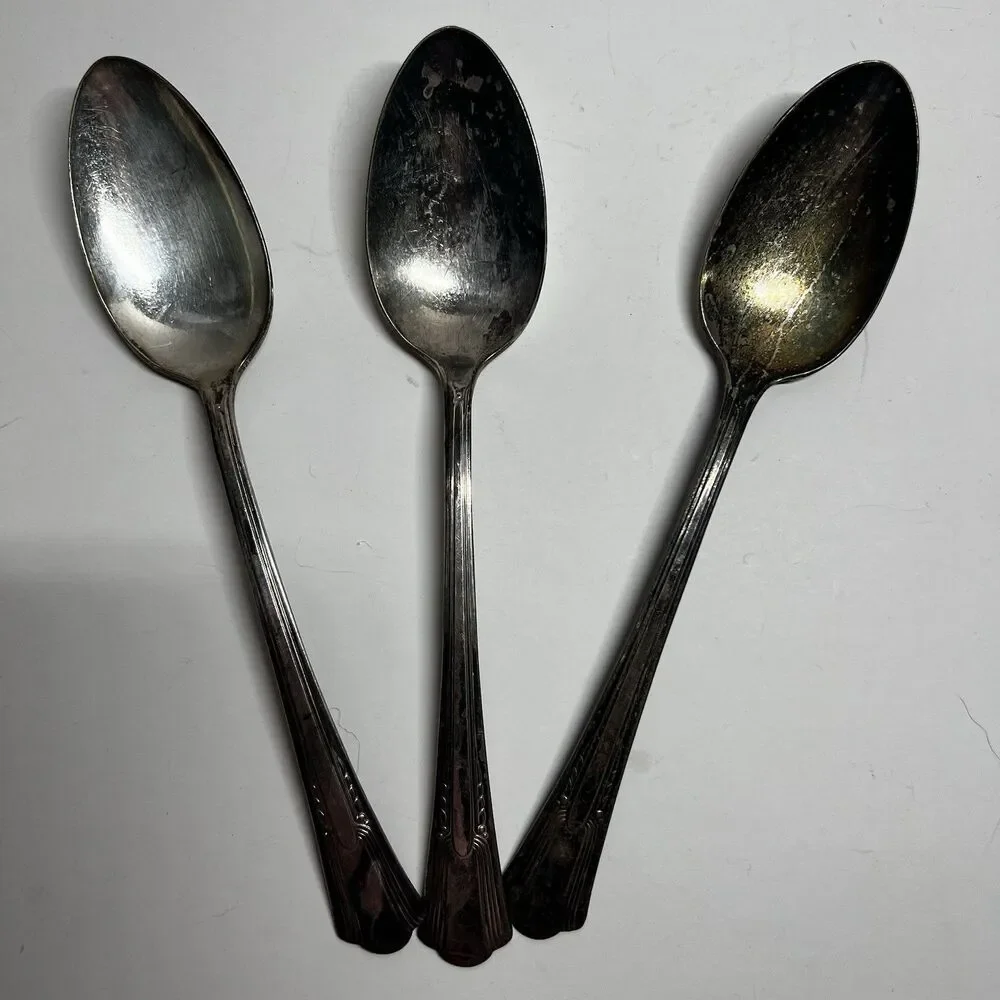 Vintage Intl Silver Co Lady Betty Silverplate Tablespoons Lot of 3 Unpolished